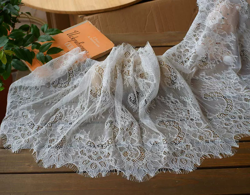 3 Meters Wide Eyelash Lace 35cm - Chantilly Lace Trim for Garments