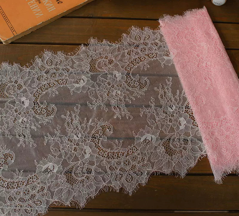 3 Meters Wide Eyelash Lace 35cm - Chantilly Lace Trim for Garments