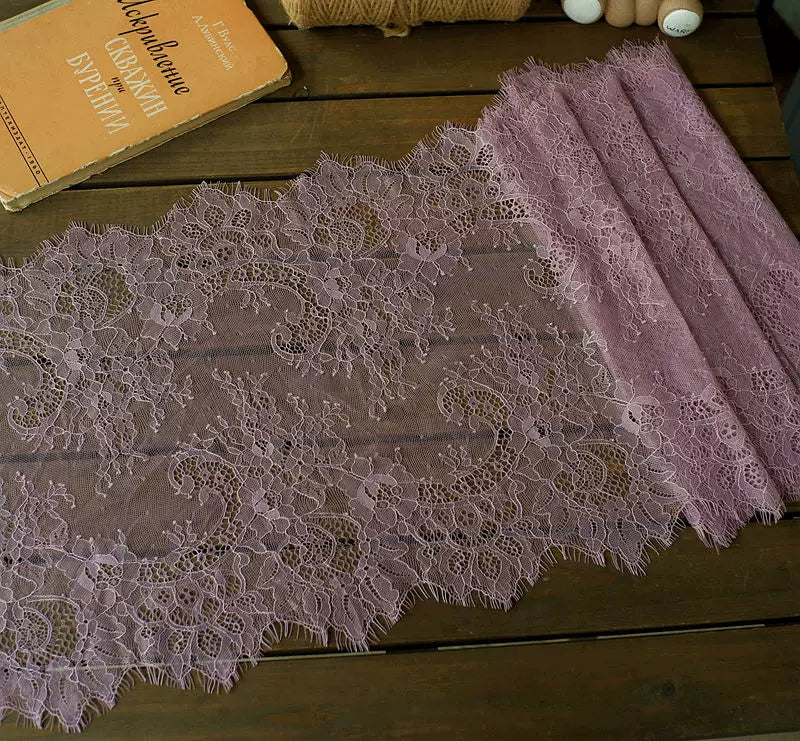 3 Meters Wide Eyelash Lace 35cm - Chantilly Lace Trim for Garments