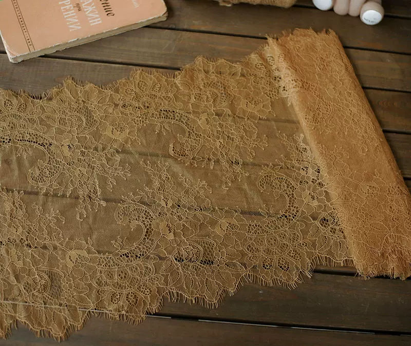 3 Meters Wide Eyelash Lace 35cm - Chantilly Lace Trim for Garments