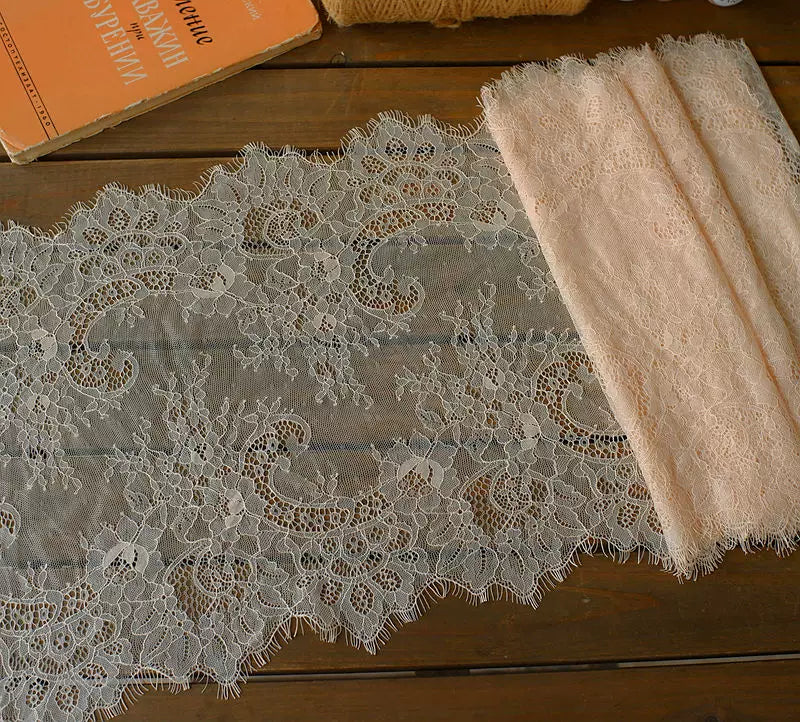 3 Meters Wide Eyelash Lace 35cm - Chantilly Lace Trim for Garments