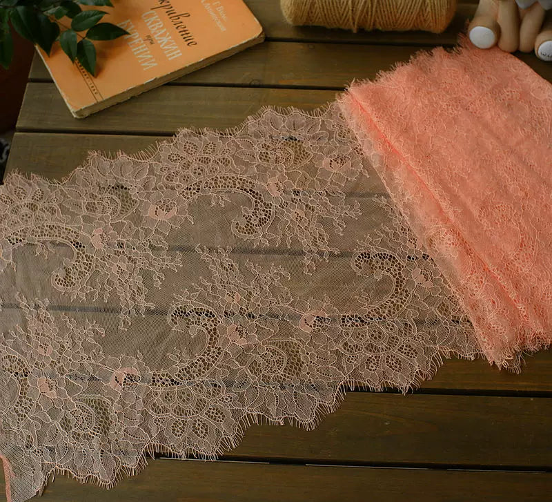 3 Meters Wide Eyelash Lace 35cm - Chantilly Lace Trim for Garments