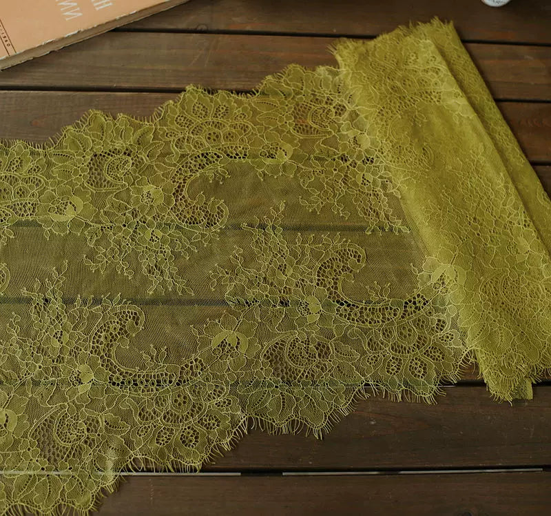 3 Meters Wide Eyelash Lace 35cm - Chantilly Lace Trim for Garments