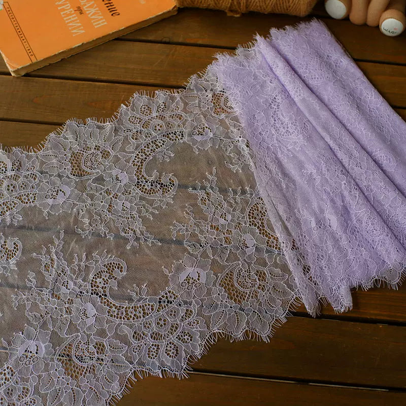3 Meters Wide Eyelash Lace 35cm - Chantilly Lace Trim for Garments