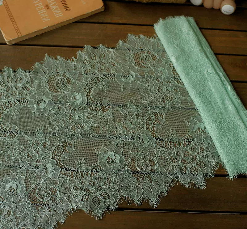3 Meters Wide Eyelash Lace 35cm - Chantilly Lace Trim for Garments