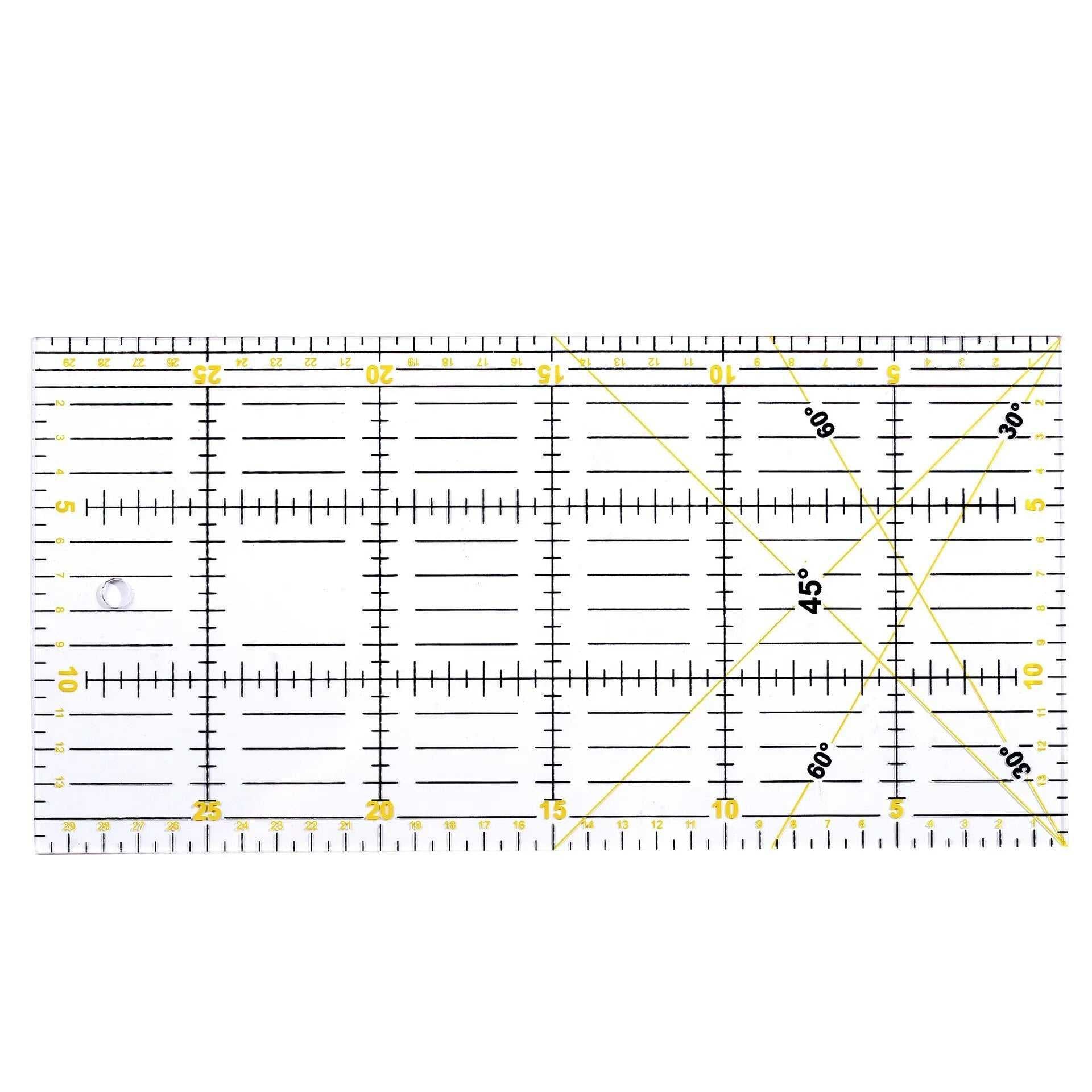 Patchwork Ruler with Grid Lines - 30x15cm  Quilting, patterndrafting T