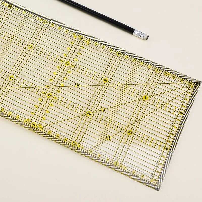 Patchwork Ruler with Grid Lines - 30x15cm  Quilting, patterndrafting T