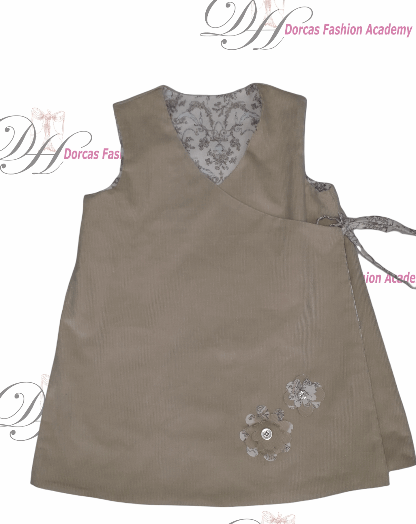 GIRL'S CROSS OVER PINNEY DRESS PDF SEWING PATTERNS & INSTRUCTIONS 3m to 24m & 2y TO 8y