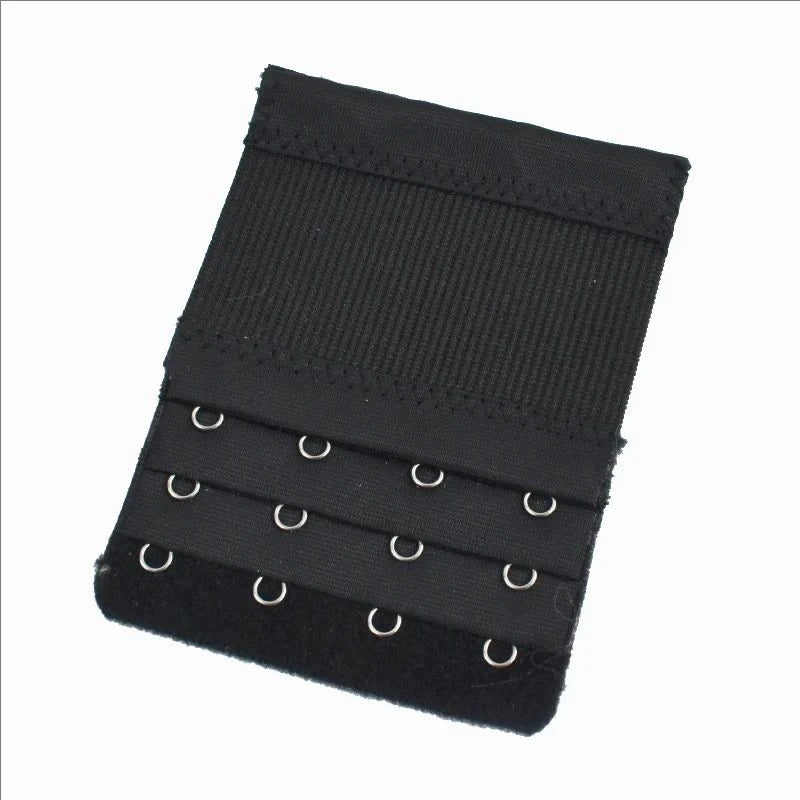 Bra Strap Extension 3-Row Hook & Eye - Adjustable Bra Extenders (2/5/10 Pack)