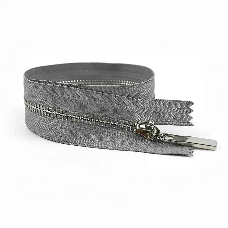 4-Pack 3# Metal Zippers - 15-70cm Close-End & Open-End Zippers for Bags, Garments & Repairs