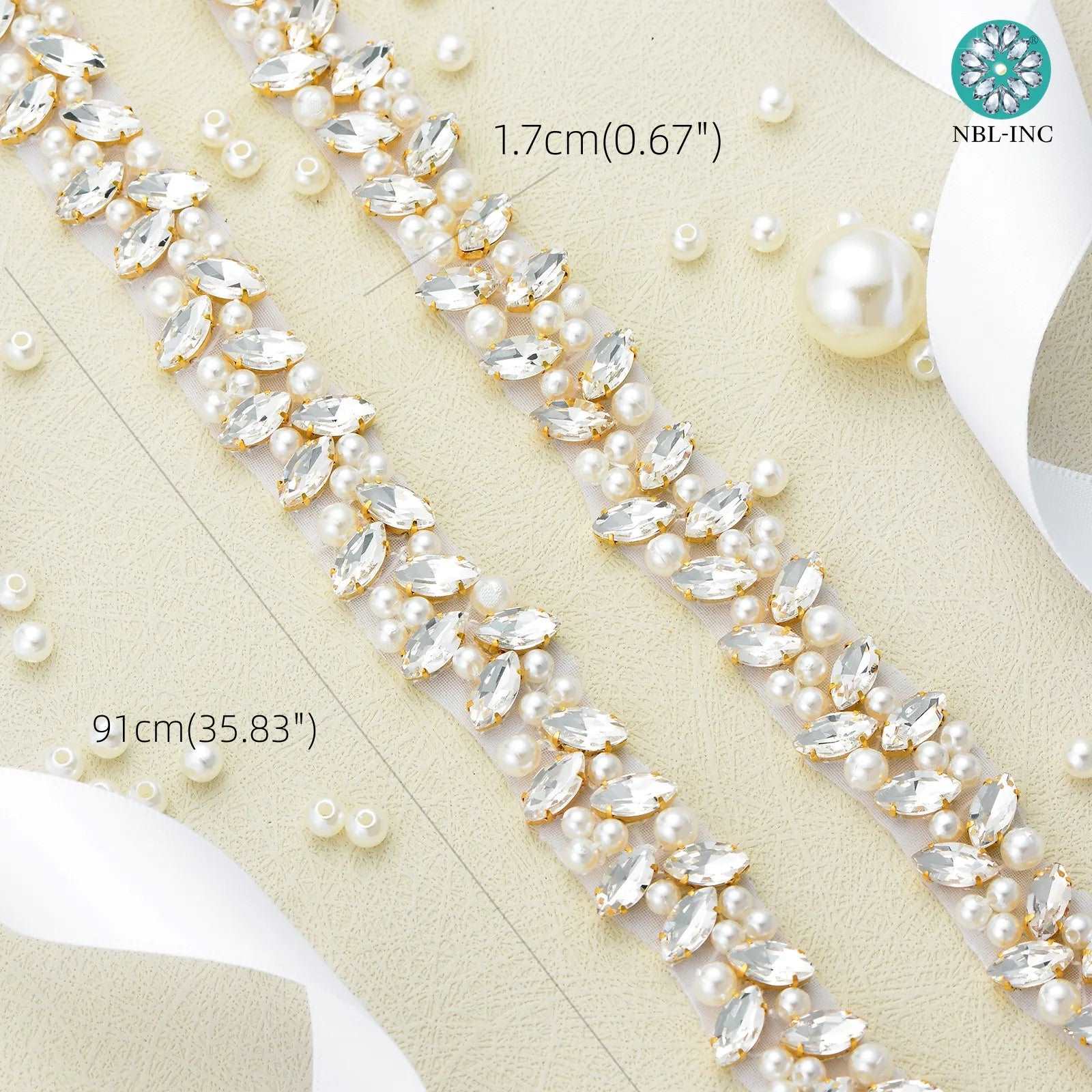 (1 YARD) Silver clear bridal beaded crystal rhinestone applique trim belt gold sewing iron on for wedding dress clothing WDD0278