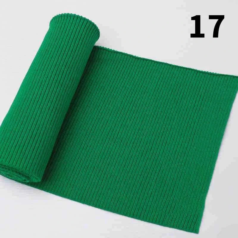 1 Yard Pure Cotton Stretch Rib Knitted Fabric - 17cm Wide for Necklines, Cuffs & Hems