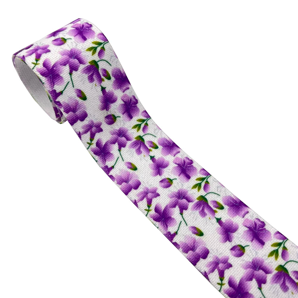 Printed Floral Decorative Elastic - 25mm & 38mm Flowery Waistband Elastic - 2, 5 & 10 Metre Lots