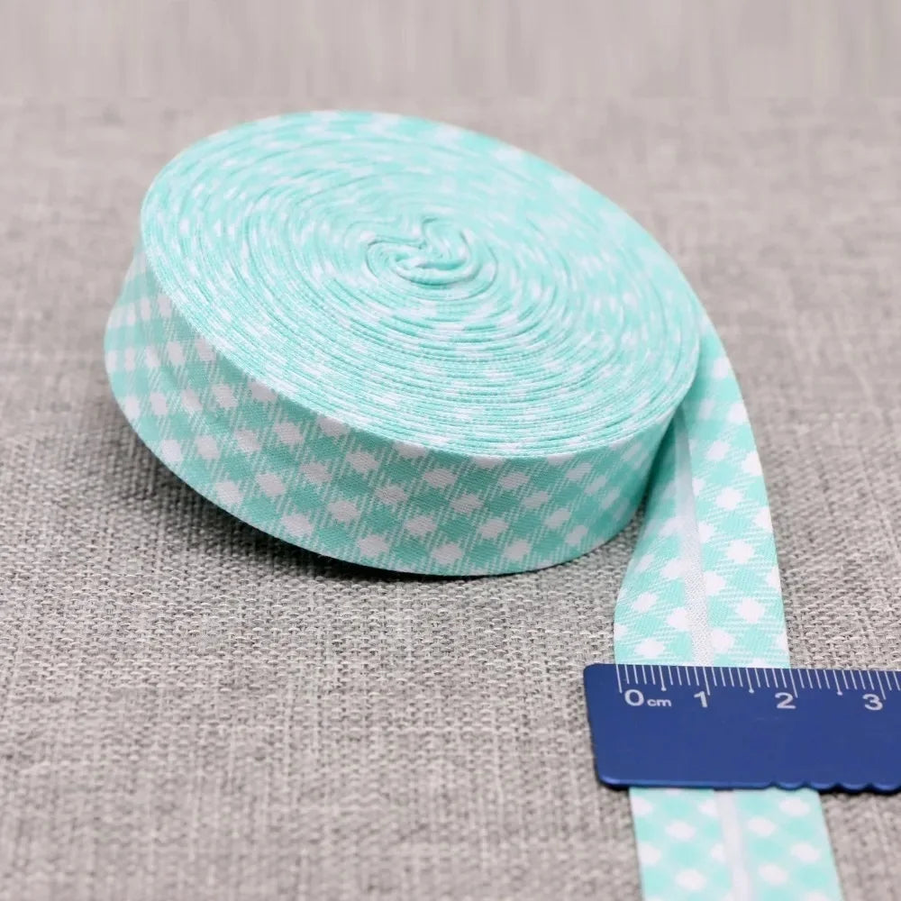 20mm Dot Print Bias Binding Tape 5m or 10m - Cotton Bias Tape for Sewing & Crafts