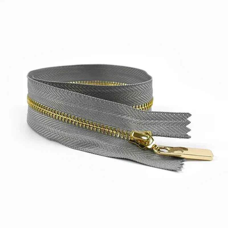 4-Pack 3# Metal Zippers - 15-70cm Close-End & Open-End Zippers for Bags, Garments & Repairs