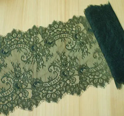 3 Meters Wide Eyelash Lace 35cm - Chantilly Lace Trim for Garments