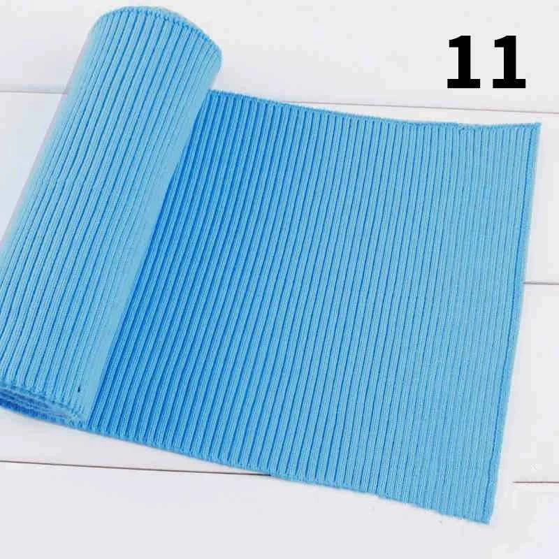 1 Yard Pure Cotton Stretch Rib Knitted Fabric - 17cm Wide for Necklines, Cuffs & Hems