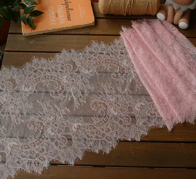 3 Meters Wide Eyelash Lace 35cm - Chantilly Lace Trim for Garments