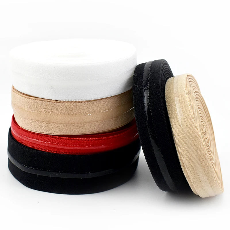 5 or 10 Meters Bra Strap Elastic with Silicone Non-Slip Strip (8-25mm)