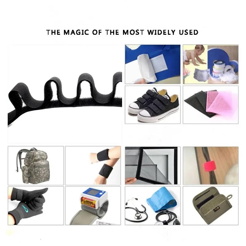 Velcro closures x 5Meters/Lot comes in Black or white