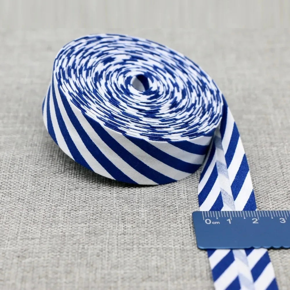 20mm Dot Print Bias Binding Tape 5m or 10m - Cotton Bias Tape for Sewing & Crafts
