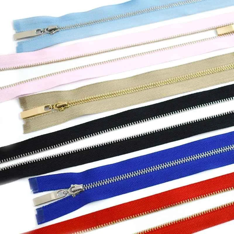 4-Pack 3# Metal Zippers - 15-70cm Close-End & Open-End Zippers for Bags, Garments & Repairs