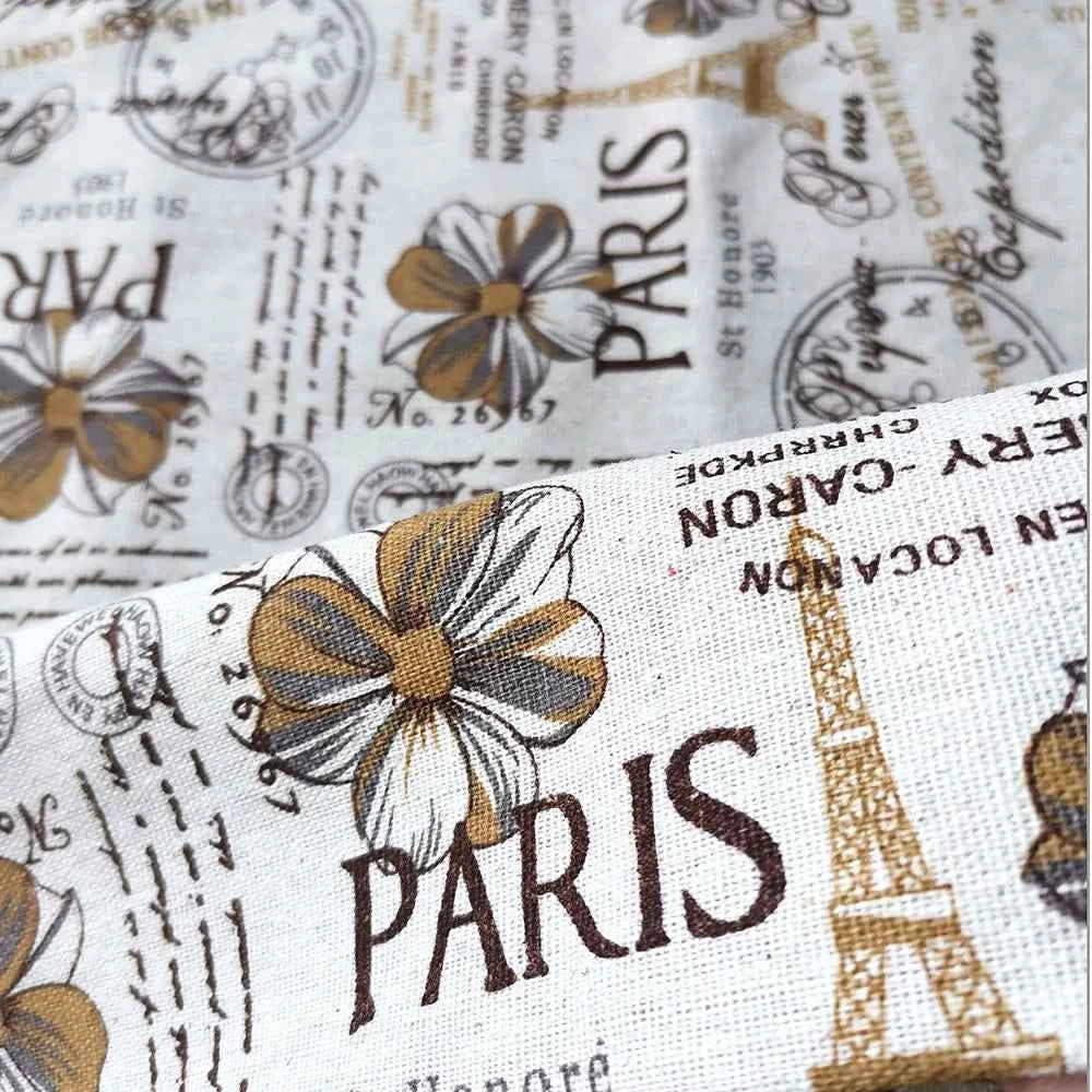 Printed Canvas Fabric 45x145cm - Decorative Cotton Canvas for Bags, Crafts & Home Décor