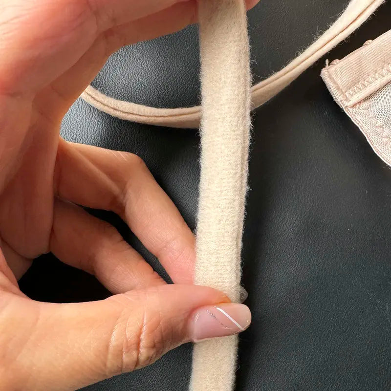 5 Yards Underwire Channeling Plush Tape 12mm - Soft Casing for Bra Underwires