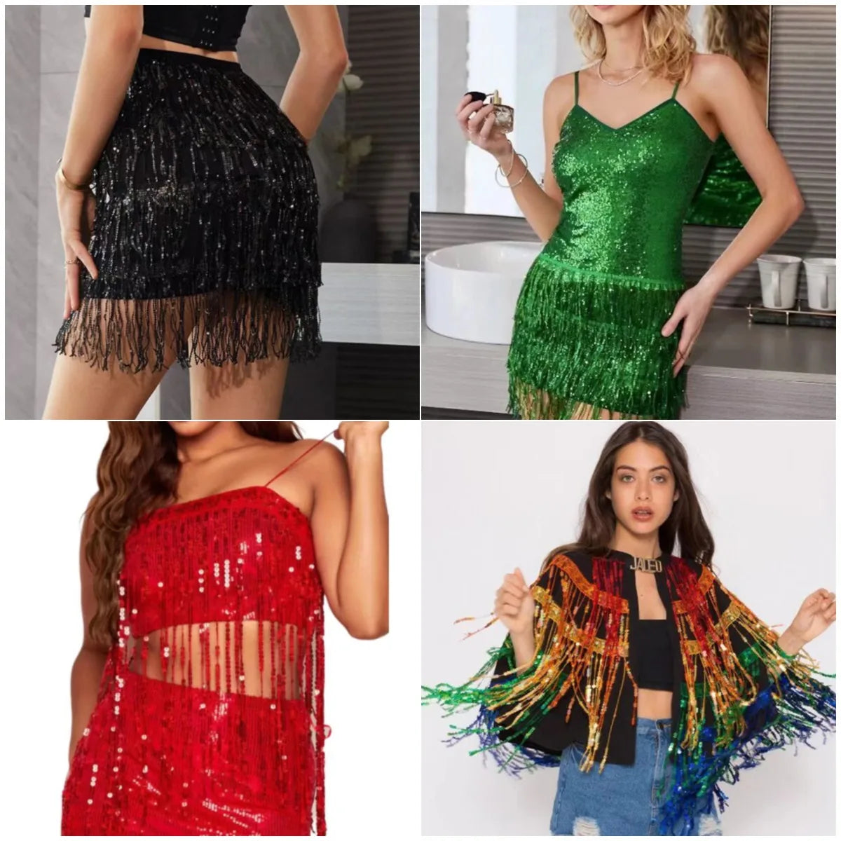 2 Yards Sequin Tassel Lace Ribbon 30cm -  Party Dress Trim