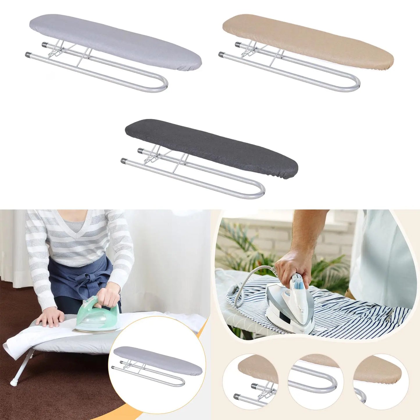 Small Ironing Board - Foldable Tabletop Sleeve & Cuff Press