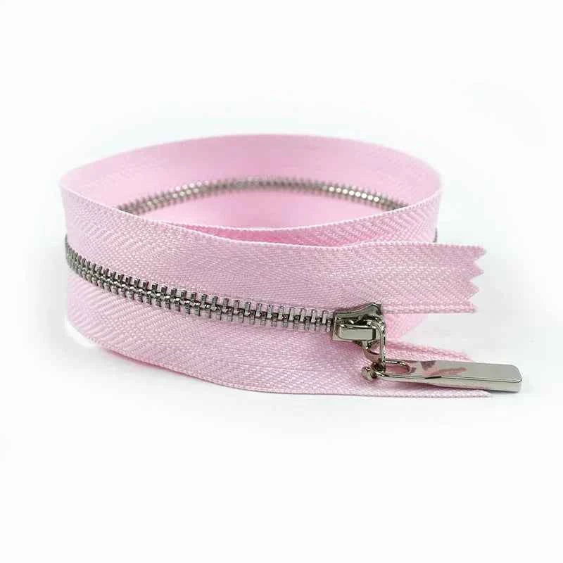 4-Pack 3# Metal Zippers - 15-70cm Close-End & Open-End Zippers for Bags, Garments & Repairs