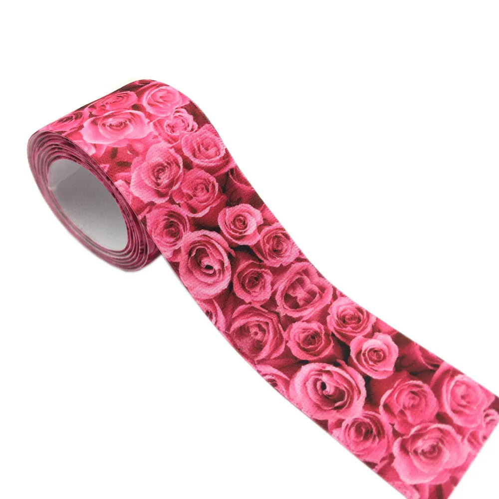 Printed Floral Decorative Elastic - 25mm & 38mm Flowery Waistband Elastic - 2, 5 & 10 Metre Lots