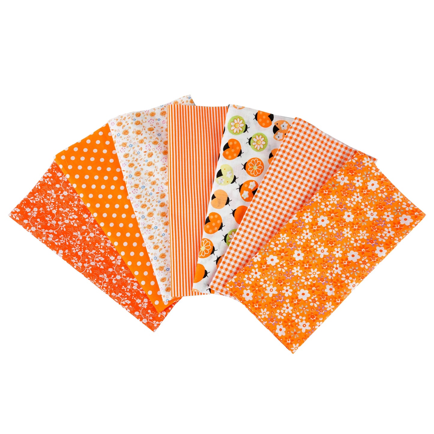 7-Pack Cotton Fabric Squares - Fat Quarters/Charm Packs for Quilting & Patchwork