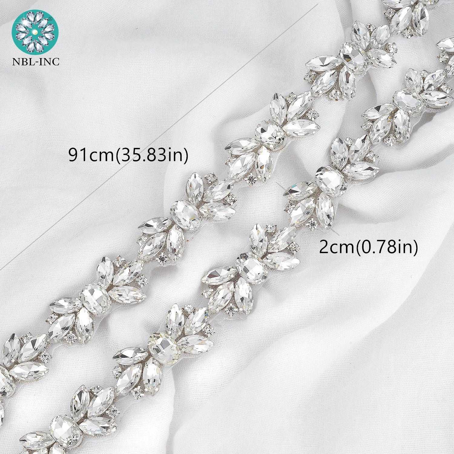 (1 YARD) Silver clear bridal beaded crystal rhinestone applique trim belt gold sewing iron on for wedding dress clothing WDD0278