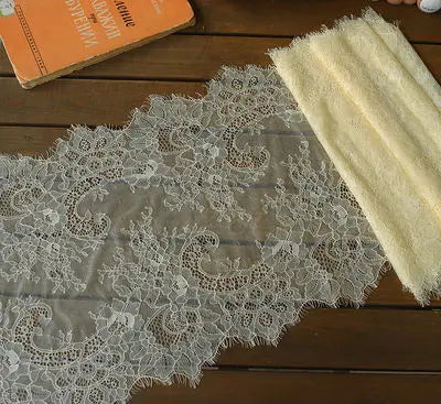 3 Meters Wide Eyelash Lace 35cm - Chantilly Lace Trim for Garments