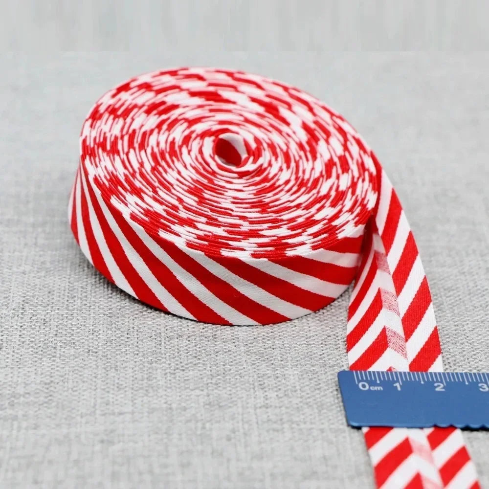 20mm Dot Print Bias Binding Tape 5m or 10m - Cotton Bias Tape for Sewing & Crafts