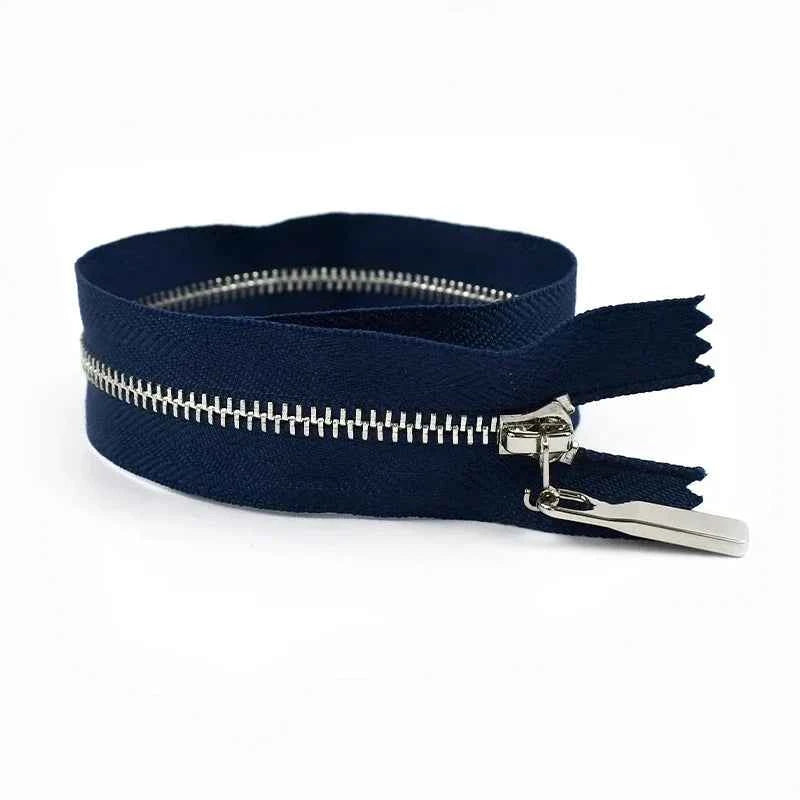 4-Pack 3# Metal Zippers - 15-70cm Close-End & Open-End Zippers for Bags, Garments & Repairs