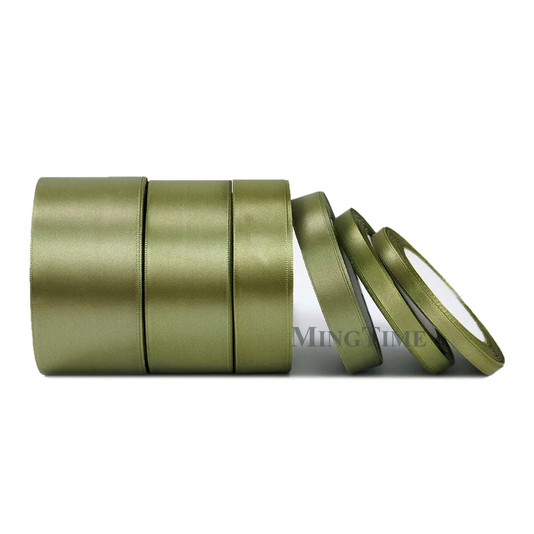 Satin Ribbon 25 Yards - 6-50mm Width Polyester Ribbon for Crafts, Gifts & Weddings