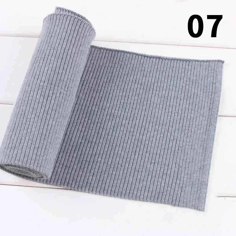 1 Yard Pure Cotton Stretch Rib Knitted Fabric - 17cm Wide for Necklines, Cuffs & Hems