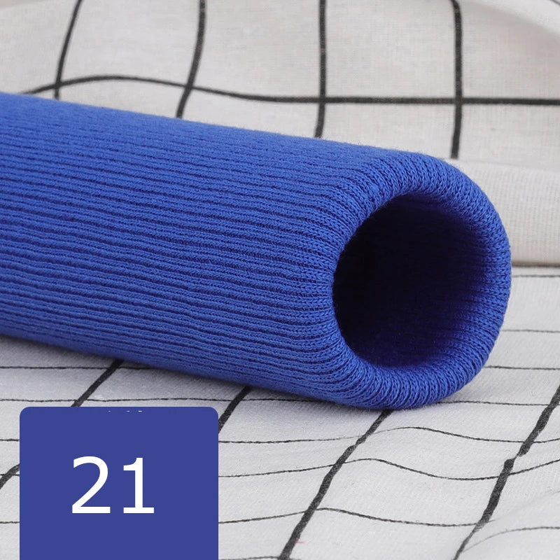 35cm Pre-Made Elastic Rib Cuffs - 7cm Wide Ready-to-Sew Cuffs for Sweaters & Trousers