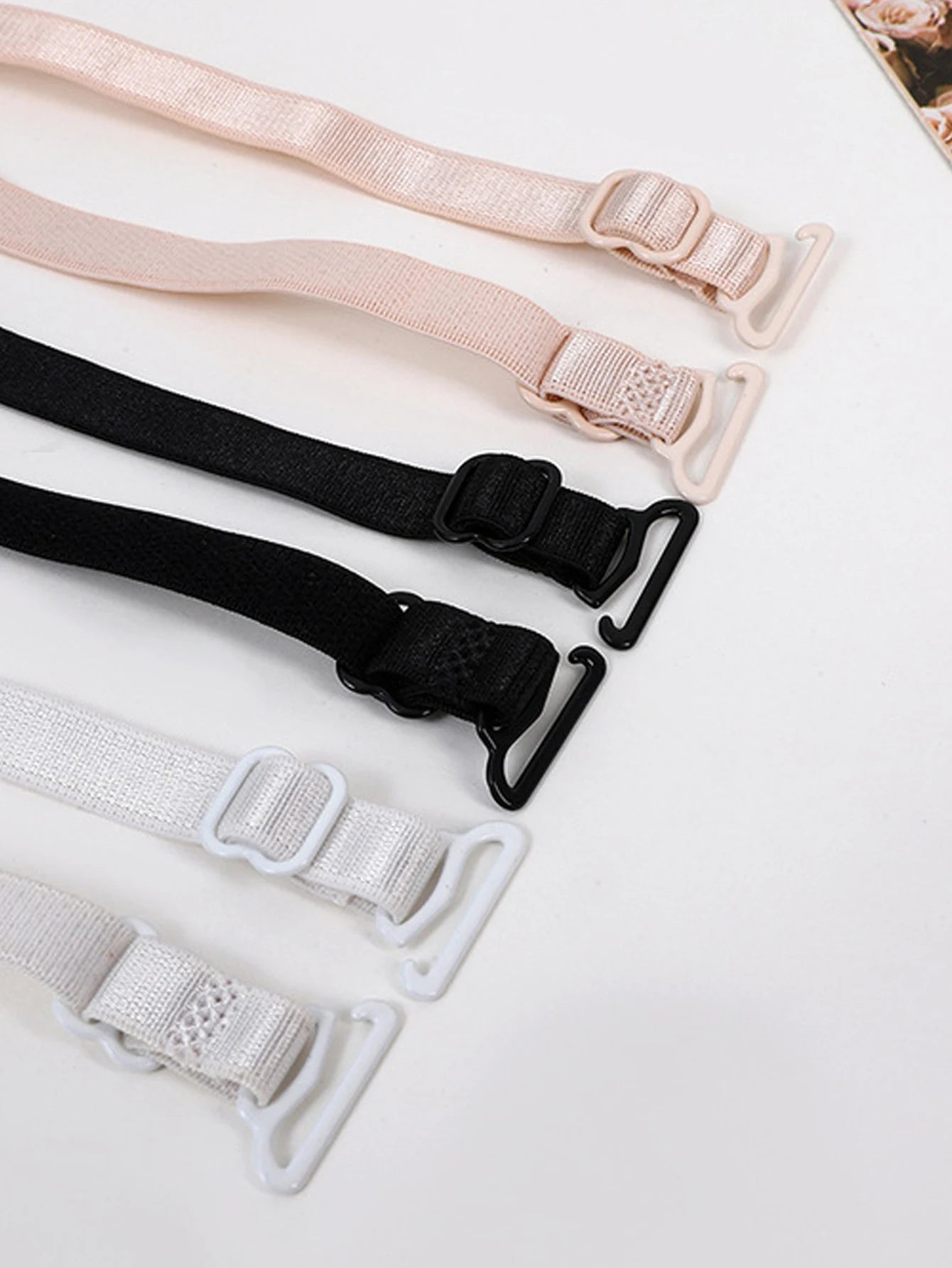 3 Pairs Lace Bra Straps - Embroidered Flower Replacement Straps Adjustable