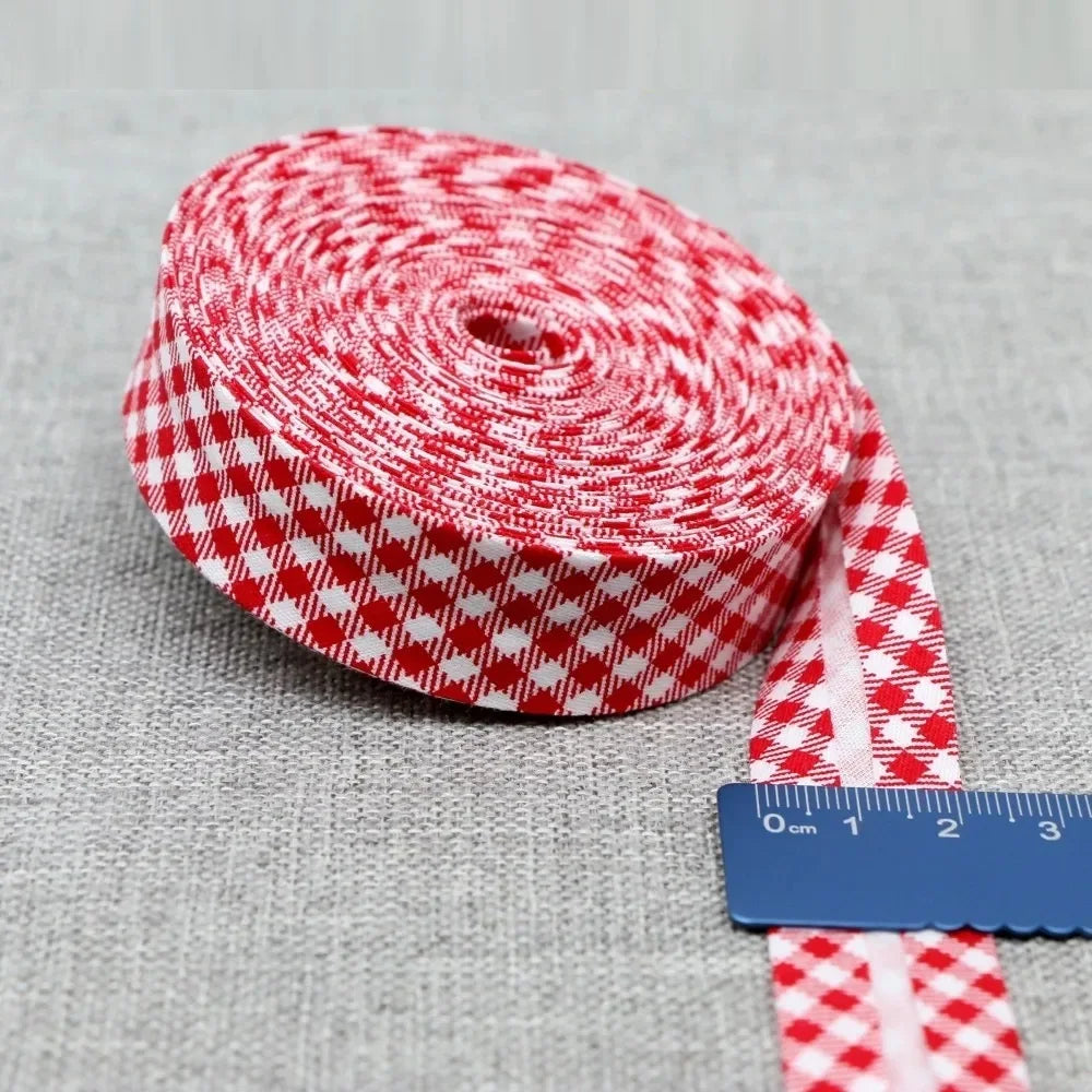 20mm Dot Print Bias Binding Tape 5m or 10m - Cotton Bias Tape for Sewing & Crafts