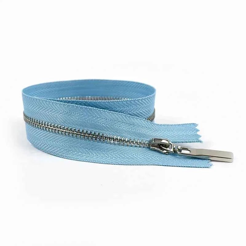 4-Pack 3# Metal Zippers - 15-70cm Close-End & Open-End Zippers for Bags, Garments & Repairs