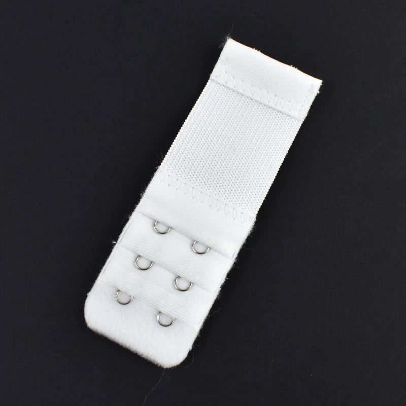 Bra Strap Extension 3-Row Hook & Eye - Adjustable Bra Extenders (2/5/10 Pack)