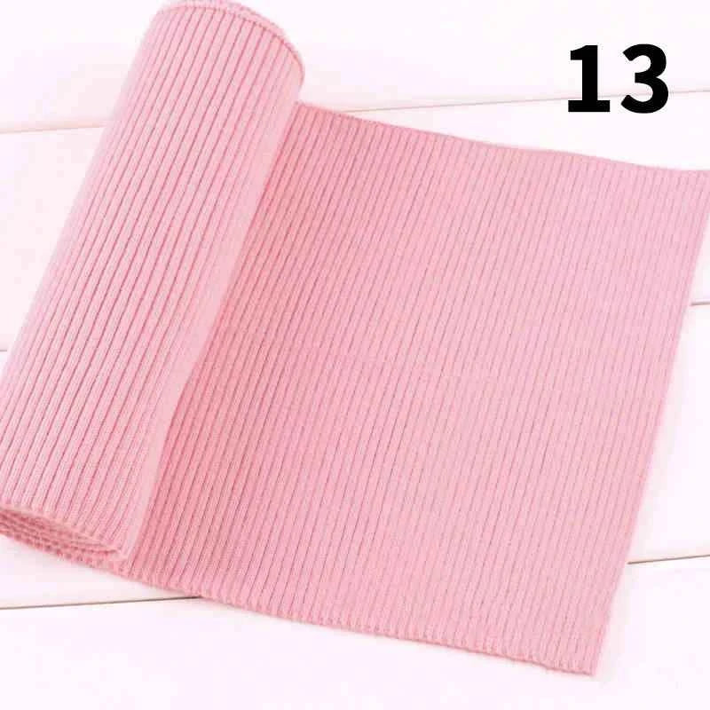 1 Yard Pure Cotton Stretch Rib Knitted Fabric - 17cm Wide for Necklines, Cuffs & Hems