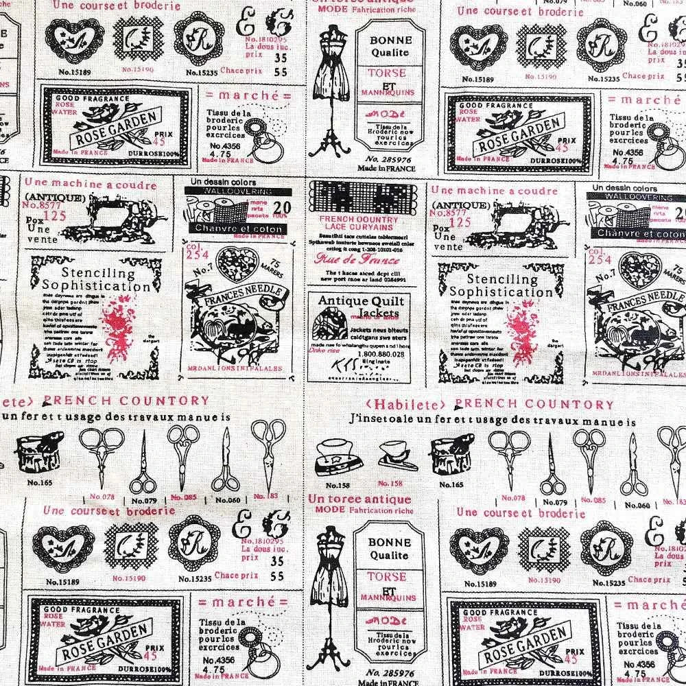 Printed Canvas Fabric 45x145cm - Decorative Cotton Canvas for Bags, Crafts & Home Décor