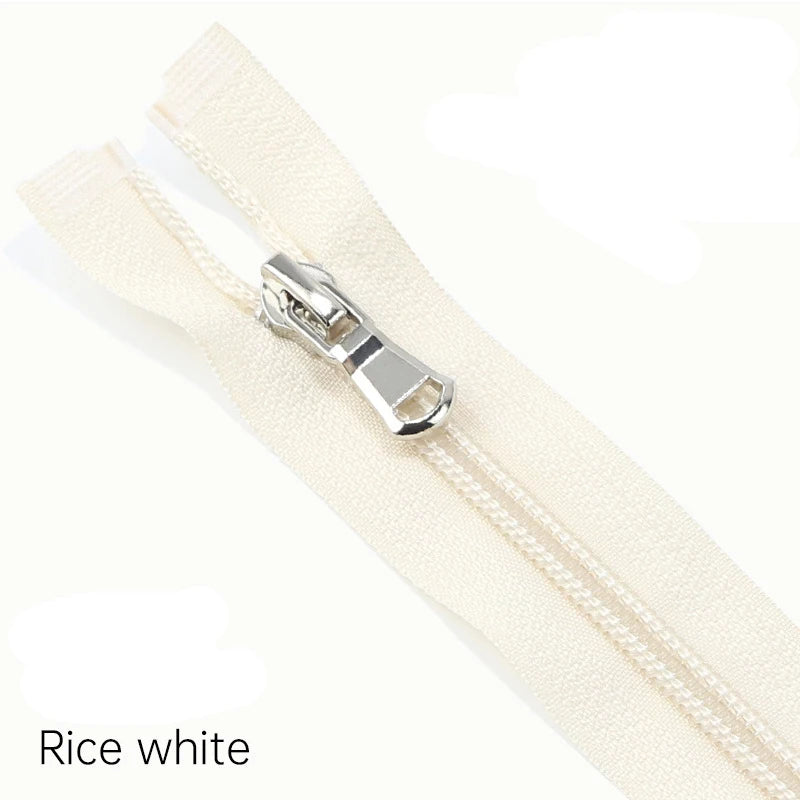 5-Pack Nylon Open-End Zippers - 40-80cm Lightweight Zippers for Jackets & Garments