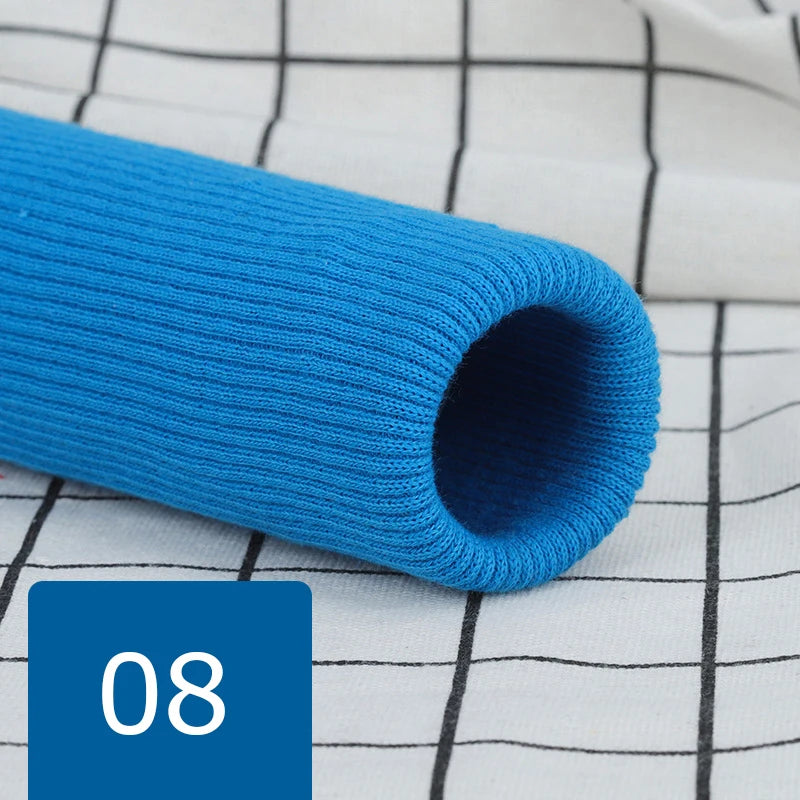 35cm Pre-Made Elastic Rib Cuffs - 7cm Wide Ready-to-Sew Cuffs for Sweaters & Trousers