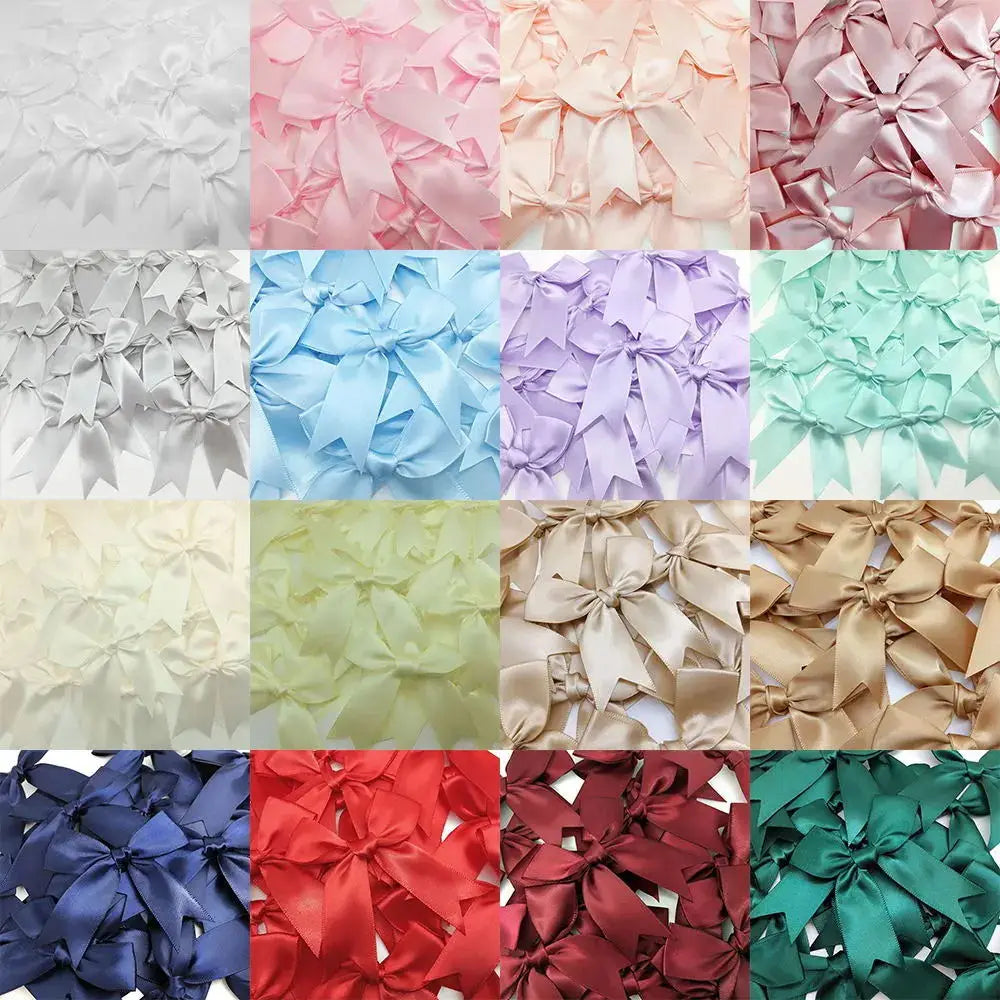 Satin Bows: 50Pcs - 8.5cm/8.5cm Craft Garment Accessories