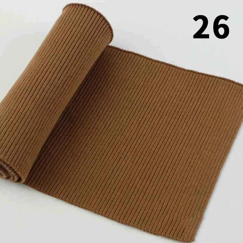 1 Yard Pure Cotton Stretch Rib Knitted Fabric - 17cm Wide for Necklines, Cuffs & Hems